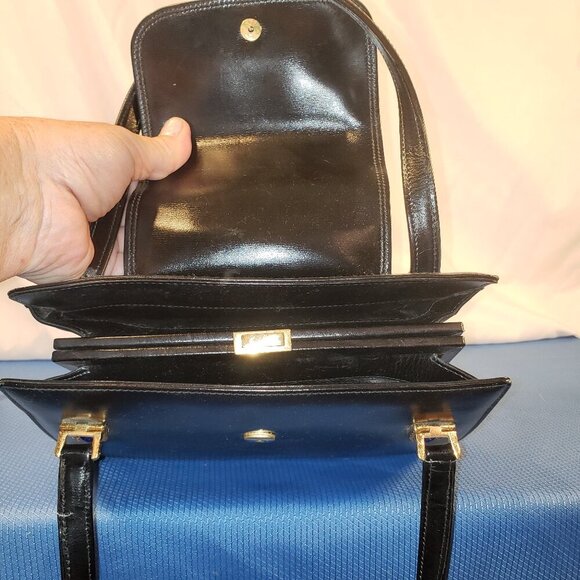 RARE Vintage 60's Gucci Kelly Handbag w/Lapis Lazuli Beads - Picture 9 of 16